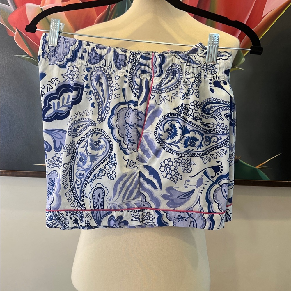 Women's Blue Paisley Pajama Set - Picture 7 of 12